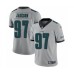 Men's Philadelphia Eagles #97 Malik Jackson Limited Silver Inverted Legend Football Jersey