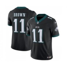 Men's Philadelphia Eagles #11 A.J. Brown Black 2023 F.U.S.E. Vapor Untouchable Limited Stitched Football Jersey