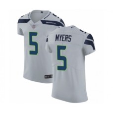 Men's Seattle Seahawks #5 Jason Myers Grey Alternate Vapor Untouchable Elite Player Football Jersey