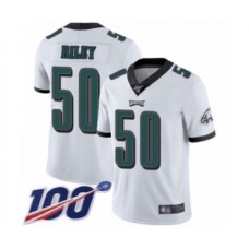 Men's Philadelphia Eagles #50 Duke Riley White Vapor Untouchable Limited Player 100th Season Football Stitched Jersey