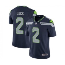 Men's Seattle Seahawks #2 Drew Lock Navy Vapor Untouchable Limited Stitched Jersey