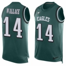 Men's Nike Philadelphia Eagles #14 Mike Wallace Limited Midnight Green Player Name & Number Tank Top NFL Jersey