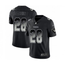 Men's Oakland Raiders #28 Josh Jacobs Black Smoke Fashion Limited Football Jersey