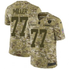 Men's Nike Oakland Raiders #77 Kolton Miller Limited Camo 2018 Salute to Service NFL Jersey