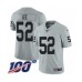 Men's Oakland Raiders #52 Marquel Lee Limited Silver Inverted Legend 100th Season Football Stitched Jersey