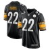 Men's Pittsburgh Steelers #22 Najee Harris Nike Black 2021 NFL Draft First Round Pick Game Stitched Jersey