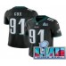 Men's Philadelphia Eagles #91 Fletcher Cox Limited Black Super Bowl LVII Vapor Stitched Jersey