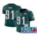 Men's Philadelphia Eagles #91 Fletcher Cox Limited Green Super Bowl LVII Vapor Stitched Jersey