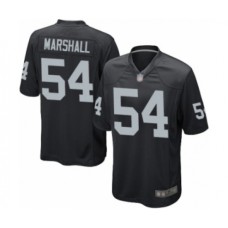 Men's Oakland Raiders #54 Brandon Marshall Game Black Team Color Football Jersey