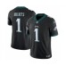 Men's Philadelphia Eagles #1 Jalen Hurts Black 2023 F.U.S.E. Vapor Untouchable Limited Stitched Football Jersey