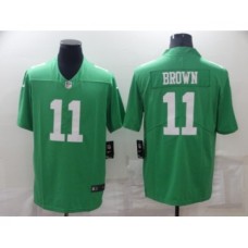 Men's Philadelphia Eagles #11 A. J. Brown Green Vapor Untouchable Limited Stitched Jersey