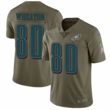 Men's Nike Philadelphia Eagles #80 Markus Wheaton Limited Olive 2017 Salute to Service NFL Jersey