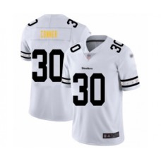 Men's Pittsburgh Steelers #30 James Conner White Team Logo Fashion Limited Player Football Stitched Jersey