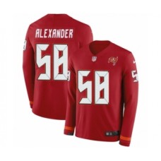 Men's Nike Tampa Bay Buccaneers #58 Kwon Alexander Limited Red Therma Long Sleeve NFL Jersey