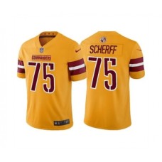 Men's Washington Commanders #75 Brandon Scherff Gold Vapor Untouchable Stitched Football Jersey