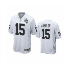 Men's Oakland Raiders #15 Nelson Agholor White 2020 Inaugural Season Game Stitched Jersey