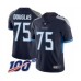 Men's Tennessee Titans #75 Jamil Douglas Navy Blue Team Color Vapor Untouchable Limited Player 100th Season Football Jersey