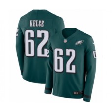 Men's Nike Philadelphia Eagles #62 Jason Kelce Limited Green Therma Long Sleeve NFL Jersey