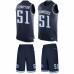 Men's Nike Tennessee Titans #51 Will Compton Limited Navy Blue Tank Top Suit NFL Jersey