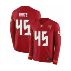 Men's Tampa Bay Buccaneers #45 Devin White Limited Red Therma Long Sleeve Football Jersey