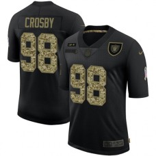 Men's Oakland Raiders #98 Maxx Crosby Camo 2020 Salute To Service Limited Stitched Jersey