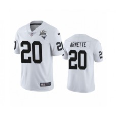 Men's Oakland Raiders #20 Damon Arnette White 2020 Inaugural Season Vapor Limited Stitched Jersey