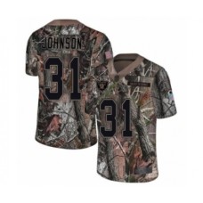 Men's Oakland Raiders #31 Isaiah Johnson Limited Camo Rush Realtree Football Jersey