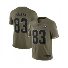 Men's Las Vegas Raiders #83 Darren Waller 2022 Olive Salute To Service Limited Stitched Jersey