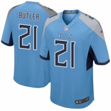 Men's Nike Tennessee Titans #21 Malcolm Butler Game Light Blue Alternate NFL Jersey