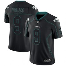 Men's Nike Philadelphia Eagles #9 Nick Foles Limited Lights Out Black Rush NFL Jersey