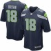 Men's Nike Seattle Seahawks #18 Jaron Brown Game Navy Blue Team Color NFL Jersey