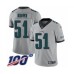 Men's Philadelphia Eagles #51 Zach Brown Limited Silver Inverted Legend 100th Season Football Jersey