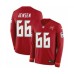 Men's Nike Tampa Bay Buccaneers #66 Ryan Jensen Limited Red Therma Long Sleeve NFL Jersey