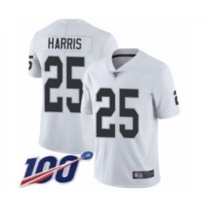 Men's Oakland Raiders #25 Erik Harris White Vapor Untouchable Limited Player 100th Season Football Stitched Jersey