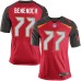 Men's Nike Tampa Bay Buccaneers #77 Caleb Benenoch Elite Red Team Color NFL Jersey