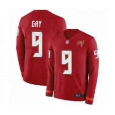 Men's Tampa Bay Buccaneers #9 Matt Gay Limited Red Therma Long Sleeve Football Jersey