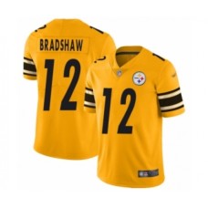 Men's Pittsburgh Steelers #12 Terry Bradshaw Limited Gold Inverted Legend Football Jersey