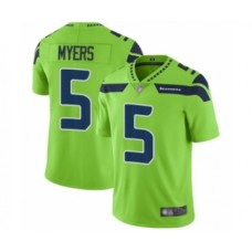 Men's Seattle Seahawks #5 Jason Myers Elite Green Rush Vapor Untouchable Football Jersey