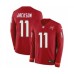 Men's Nike Tampa Bay Buccaneers #11 DeSean Jackson Limited Red Therma Long Sleeve NFL Jersey