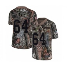 Men's Tennessee Titans #64 Nate Davis Limited Camo Rush Realtree Football Jersey