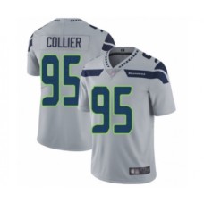 Men's Seattle Seahawks #95 L.J. Collier Grey Alternate Vapor Untouchable Limited Player Football Jersey