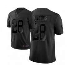 Men's Oakland Raiders #28 Josh Jacobs Limited Black City Edition Football Stitched Jersey