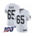 Men's Oakland Raiders #65 Jordan Devey White Vapor Untouchable Limited Player 100th Season Football Jersey