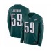 Men's Nike Philadelphia Eagles #59 Seth Joyner Limited Green Therma Long Sleeve NFL Jersey