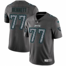 Men's Nike Philadelphia Eagles #77 Michael Bennett Gray Static Vapor Untouchable Limited NFL Jersey