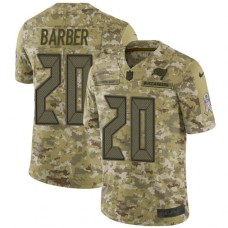 Men's Nike Tampa Bay Buccaneers #20 Ronde Barber Limited Camo 2018 Salute to Service NFL Jersey