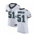 Men's Philadelphia Eagles #51 Paul Worrilow White Vapor Untouchable Elite Player Football Jersey