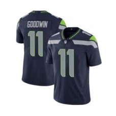 Men's Seattle Seahawks #11 Marquise Goodwin Navy Vapor Untouchable Limited Stitched Jersey