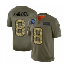 Men's Tennessee Titans #8 Marcus Mariota 2019 Olive Camo Salute to Service Limited Stitched Jersey