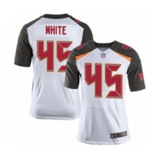 Men's Tampa Bay Buccaneers #45 Devin White Elite White Football Jersey